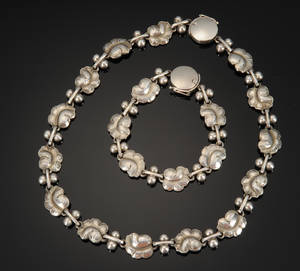 Georg Jensen. Smykkesæt af sterlingsølv 2