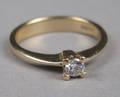 Solitairering - Ca. 0.10 ct.