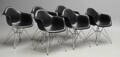 Charles Eames. Sæt på seks armstole, model DAR 6 