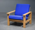 Hans J. Wegner, lavrygget lænestol af eg, Getama