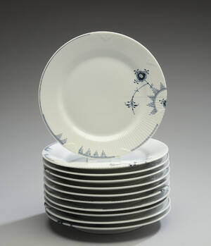 Royal Copenhagen. Elements, 11 frokosttallerkener Ø. 21,5 cm 11
