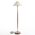 GOLVLAMPA, Mässing och teak, 1900 - talets mitt  