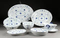 Bing  Grøndahl. Musselmalet riflet serveringsdele, udført 1915-1948 9