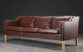 Mogens Hansen, tre-personers sofa, læder