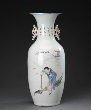 Kinesisk vase af porcelæn, 1800-tallet  