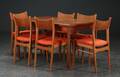 Spisebord af teak, seks spisestole, 1950erne 7