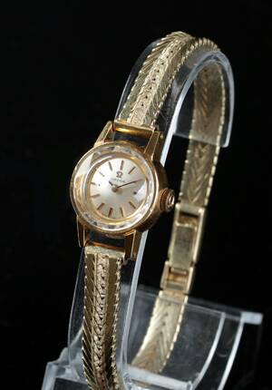 Omega vintage damearmbåndsur, 14 kt guld 