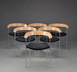 Johannes Foersom  Peter Hiort-Lorentzen. Seks armstole, model Stuk 6