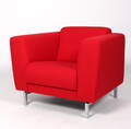 Stouby møbler. Lænestol, model Cassala, rød uld.