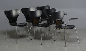 Arne Jacobsen, stole, model 3207 samt 3107 6 