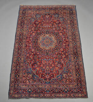 Persisk Mashad tæppe, 202x129 cm.