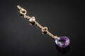 Ole Lynggaard nøglevedhæng af guld 18 kt. med ametyst og brillanter