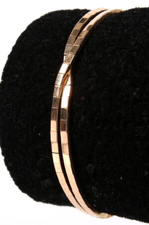 Armlænke af 18 kt guld, dobbeltradet. Vægt ca. 12,7 gram