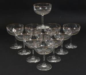 Champagneskålar 11st, omkring 1900-talets mitt