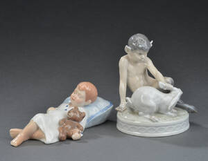 Royal Copenhagen. To figurer. 2 Denne vare er sat til omsalg under nyt varenummer 4832906