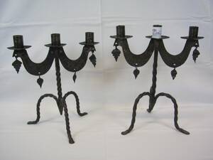 SMIDESLJUSSTAKAR 27,29 CM HÖGA, HANDSMIDE