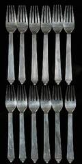 Harald Nielsen for Georg Jensen. Pyramide middagsgafler af sterlingsølv 12 