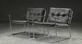 Par lænestole, læder og metal, 1900-tallets sidset halvdel 2