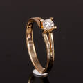 Solitairering, 18 kt guld, 0.19 ct. 