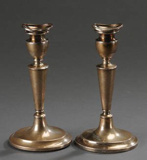 Svend Toxværd par lysestage af sølv 2 