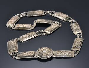 Filigranbælte af sølv, 1800-tallet