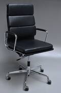 Charles Eames. Kontorstol med armlæn, EA 219 Full Leather  Denne vare er sat til omsalg under nyt varenummer 4866496