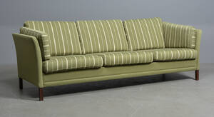 Tre-pers. sofa med stribet uld 