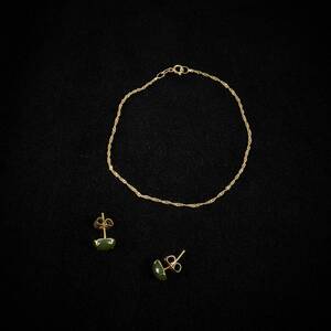 Armband  örhängen, 14K