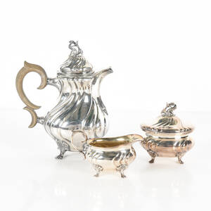 Kaffeservis 3 delar silver