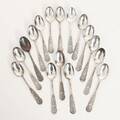 Kaffeskedar 16st, silver, Norge