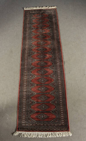 Orientalisk handknuten gallerimatta, 261x78 cm