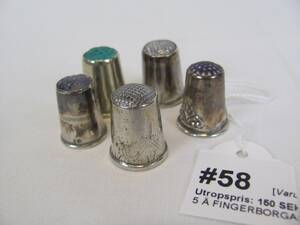 5 Ä FINGERBORGAR BLA SILVER