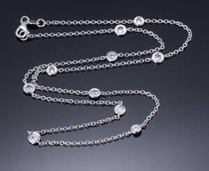 Brillant halskæde, ca 1.00 ct