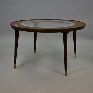 Soffbord trä och glas 1940 tal
