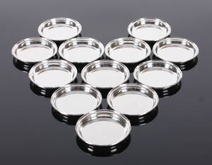 A. Dragsted, flaskeglas bakker, sterlingsølv 12