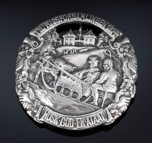 Stor norsk erindringsbroche for Rigsforsamlingen 1814