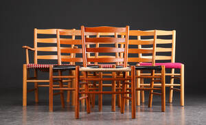 Kaare Klint. Seks kirkestole  spisestole 6 