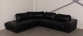Hjørnesofa af sort læder