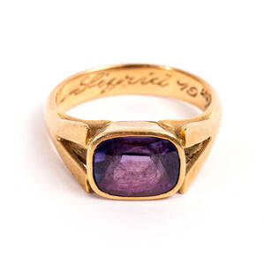 Ring 18k guld med ametist
