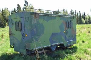 Militärt ambulansskåp utan underrede
