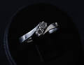 Briljantring, diamanter, 0.16 ct, 18K vitguld
