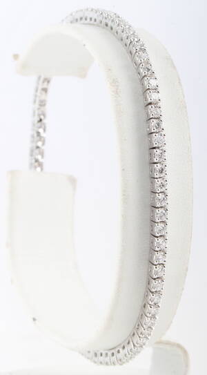 Tennisarmbånd m. brillanter, 9 kt hvidguld, ca. 1.00 ct. Denne vare er sat til omsalg under nyt varenummer 4220022