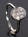 Brillantring, 14 kt rhodineret hvidguld, 0.75 ct.