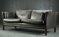 Tre-pers. sofa, læder, dansk møbelproducent  