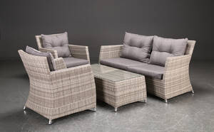 Havemøbelsæt, flettet polyrattan 4