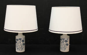 Bordslampor, ett par, Royal Copenhagen 2 Denna vara har satts till omförsäljning under nytt varunummer4044563