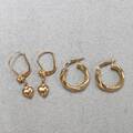 ÖRHÄNGEN, 2 par, guld 18k, 2.7g