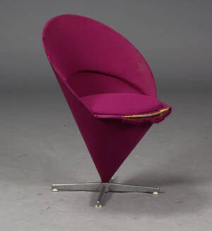 Verner Panton. Kræmmerhusstol   Cone Chair, Variant 