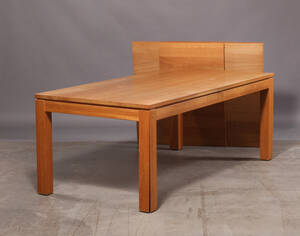 Spisebord med tillægsplader, massiv egetræ 5