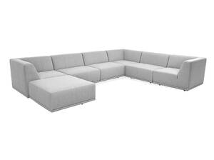 COUZ 151. Modulsofa bestående af 7 moduler, betrukket med slidstærkt SOHO stof i Light grey. Designet af COUZ DESIGN TEAM Denne vare er sat til omsalg under nyt varenummer 4219442
